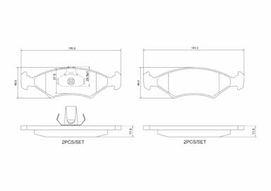 Bremžu uzliku kompl., Disku bremzes BREMBO P 24 043 1