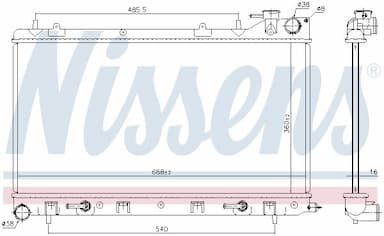 Radiators, Motora dzesēšanas sistēma NISSENS 67747 5