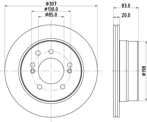 Bremžu diski HELLA 8DD 355 134-921 1