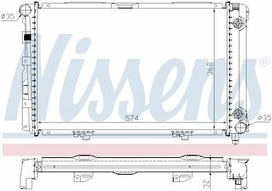 Radiators, Motora dzesēšanas sistēma NISSENS 62670A 6