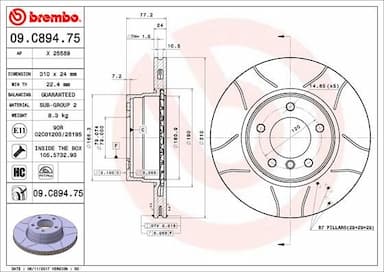 Bremžu diski BREMBO 09.C894.75 1