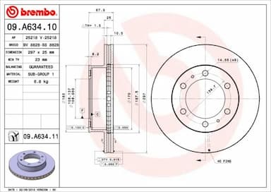 Bremžu diski BREMBO 09.A634.11 1