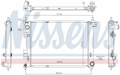 Radiators, Motora dzesēšanas sistēma NISSENS 606735 5