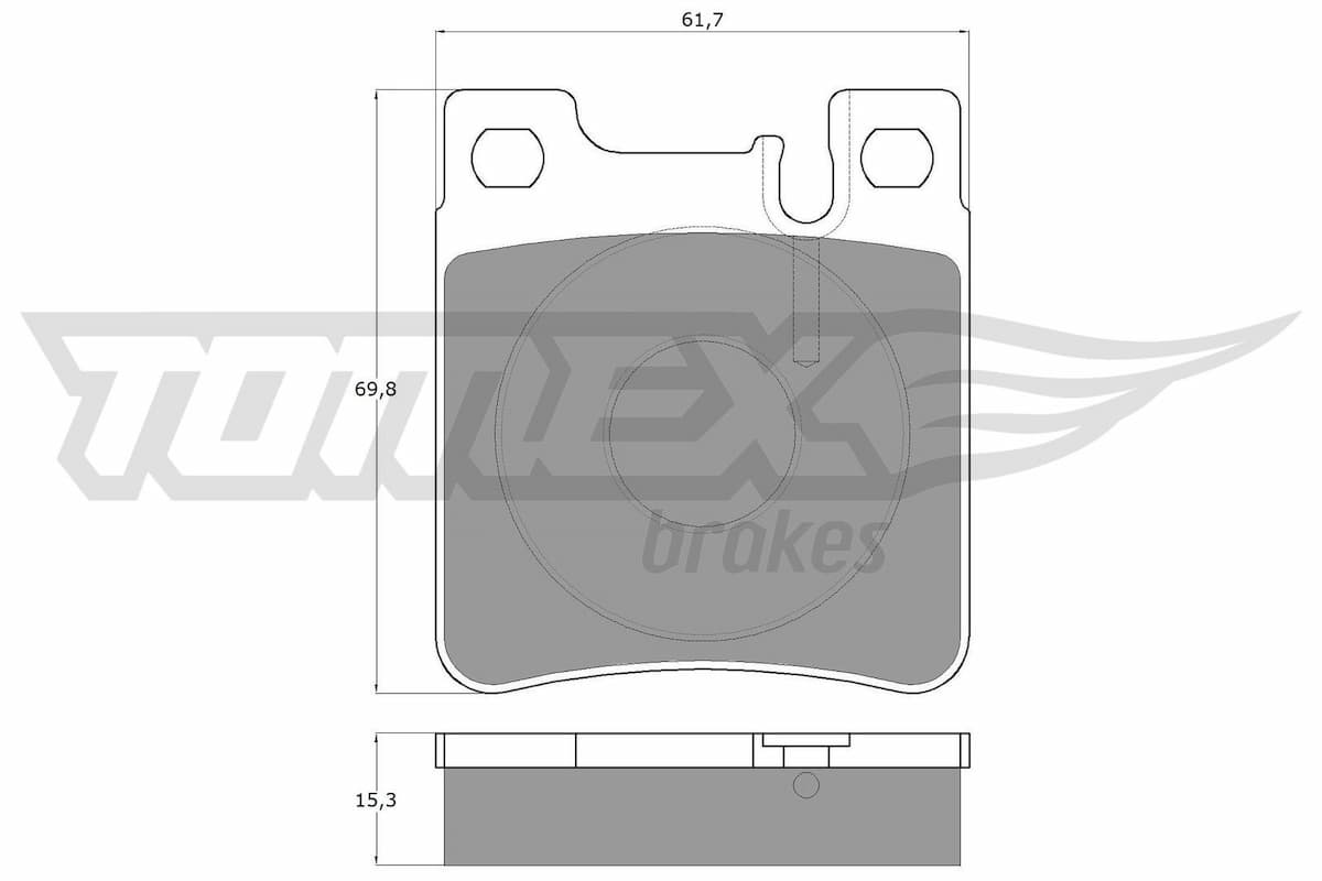 Bremžu uzliku kompl., Disku bremzes TOMEX Brakes TX 12-73 1