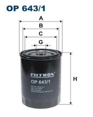 Eļļas filtrs FILTRON OP 643/1 1