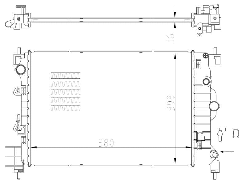 Radiators, Motora dzesēšanas sistēma NRF 550003 1