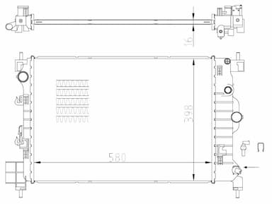 Radiators, Motora dzesēšanas sistēma NRF 550003 1