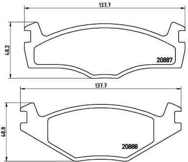 Bremžu uzliku kompl., Disku bremzes BREMBO P 85 012 1