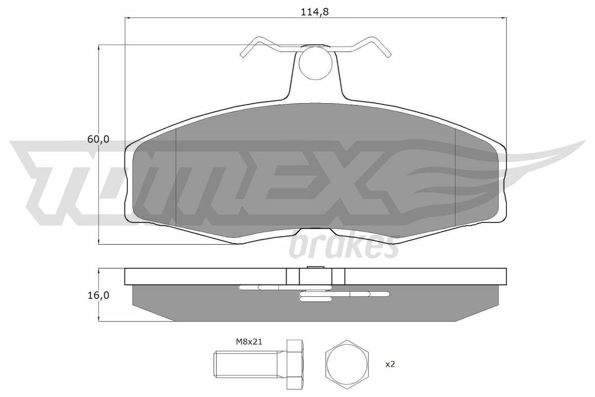 Bremžu uzliku kompl., Disku bremzes TOMEX Brakes TX 10-272 1