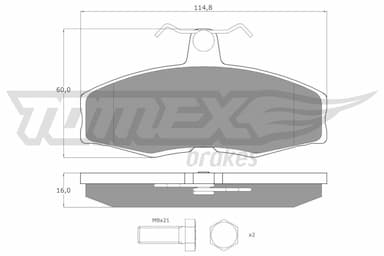 Bremžu uzliku kompl., Disku bremzes TOMEX Brakes TX 10-272 1