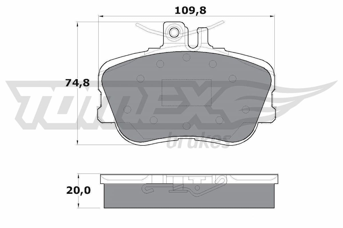 Bremžu uzliku kompl., Disku bremzes TOMEX Brakes TX 11-46 1