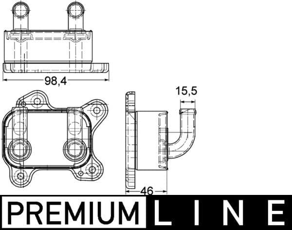 Eļļas radiators, Motoreļļa MAHLE CLC 168 000P 1