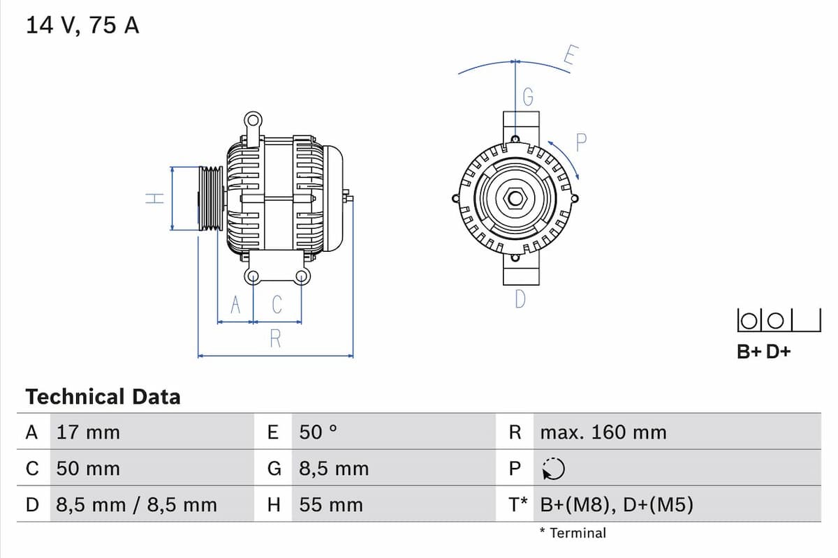 Ģenerators BOSCH 0 986 049 081 1