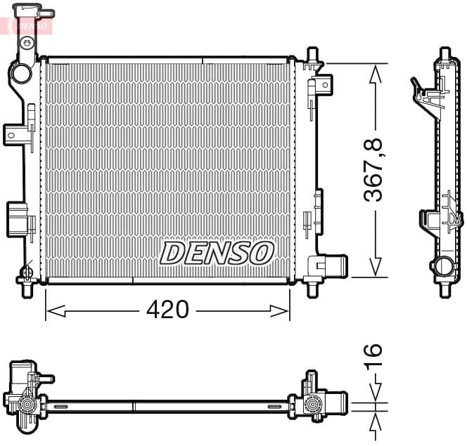 Radiators, Motora dzesēšanas sistēma DENSO DRM43005 1