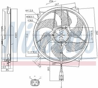 Ventilators, Motora dzesēšanas sistēma NISSENS 85790 6