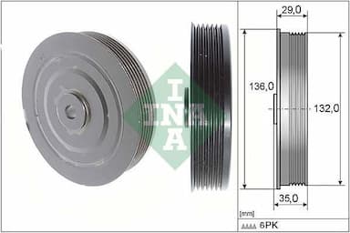 Piedziņas skriemelis, Kloķvārpsta Schaeffler INA 544 0009 10 1