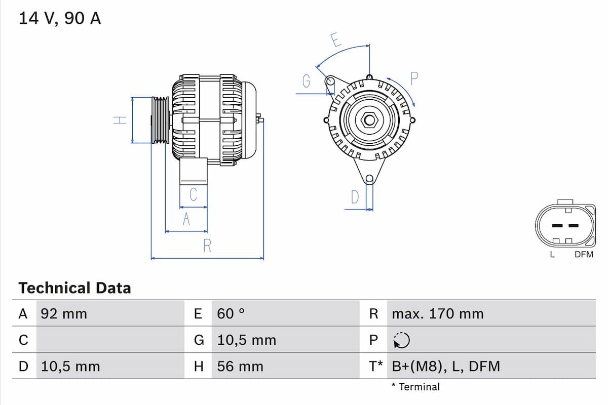 Ģenerators BOSCH 0 986 042 730 1