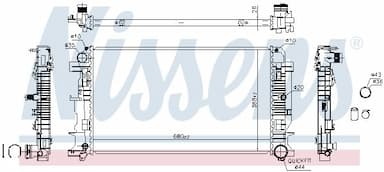 Radiators, Motora dzesēšanas sistēma NISSENS 67156A 6