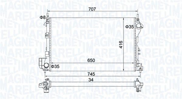 Radiators, Motora dzesēšanas sistēma MAGNETI MARELLI 350213195700 1