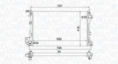 Radiators, Motora dzesēšanas sistēma MAGNETI MARELLI 350213195700 1