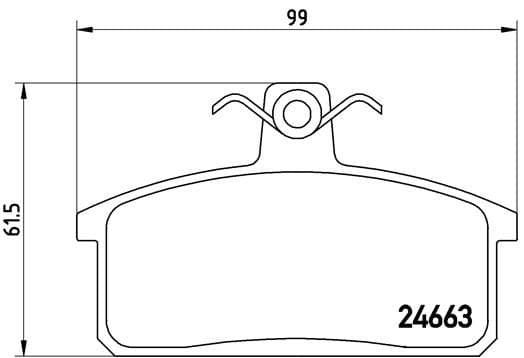 Bremžu uzliku kompl., Disku bremzes BREMBO P 79 007 1