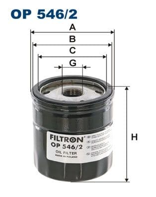 Eļļas filtrs FILTRON OP 546/2 1