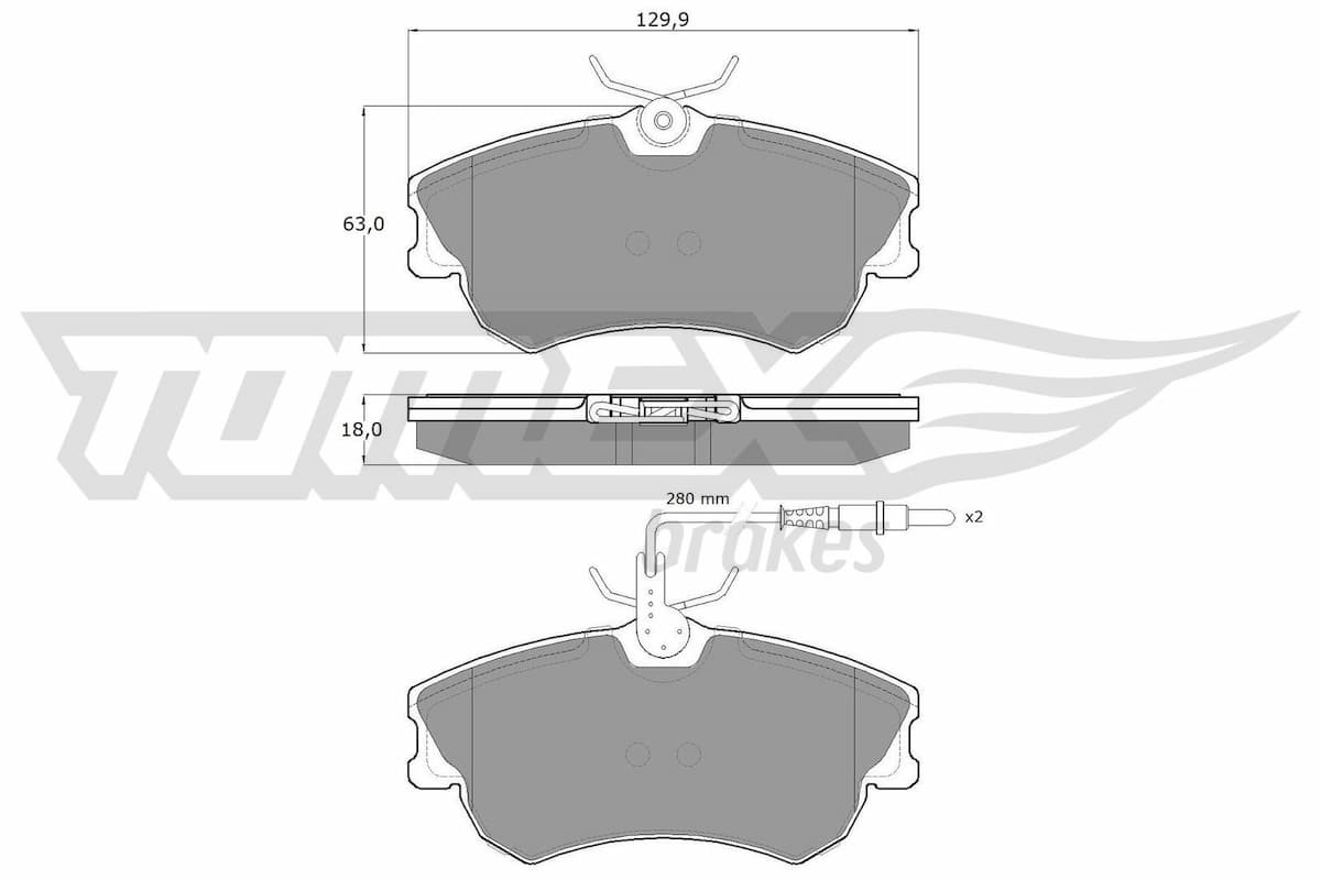 Bremžu uzliku kompl., Disku bremzes TOMEX Brakes TX 13-47 1