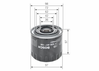 Eļļas filtrs BOSCH F 026 407 106 5