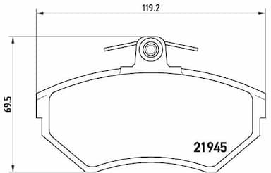 Bremžu uzliku kompl., Disku bremzes BREMBO P 85 032 1