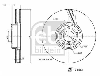 Bremžu diski FEBI BILSTEIN 171461 3