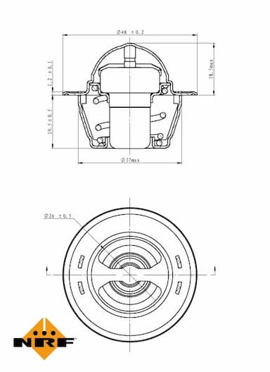 Termostats, Dzesēšanas šķidrums NRF 725151 5