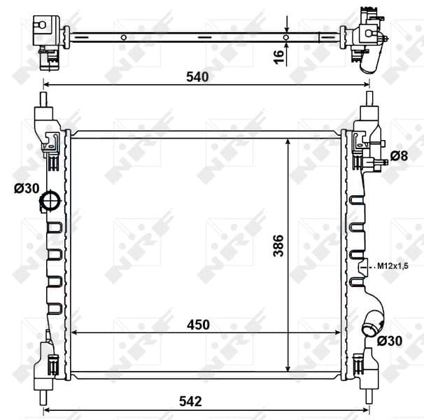 Radiators, Motora dzesēšanas sistēma NRF 53195 1