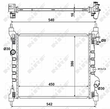 Radiators, Motora dzesēšanas sistēma NRF 53195 1