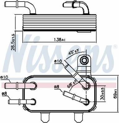 Eļļas radiators, Motoreļļa NISSENS 90951 7