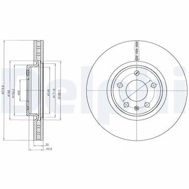 Bremžu diski DELPHI BG4346C 1