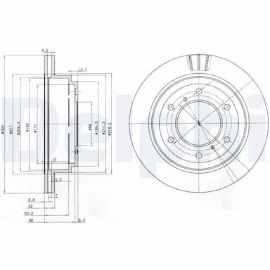 Bremžu diski DELPHI BG3813 1