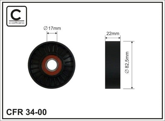 Spriegotājrullītis, Ķīļrievu siksna CAFFARO 34-00 1