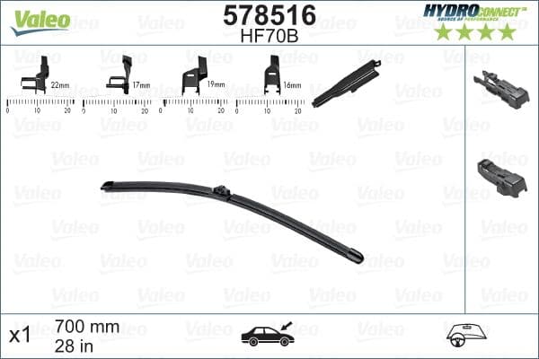 Stikla tīrītāja slotiņa VALEO 578516 1