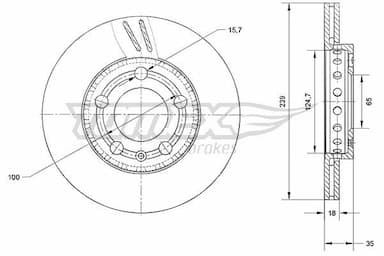 Bremžu diski TOMEX Brakes TX 71-09 1