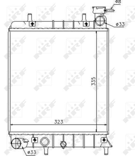 Radiators, Motora dzesēšanas sistēma NRF 53376 1