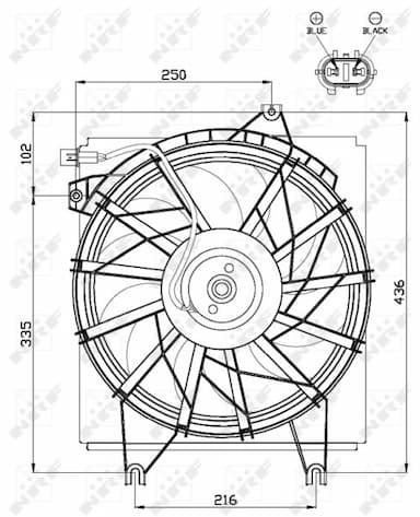 Ventilators, Motora dzesēšanas sistēma NRF 47499 3