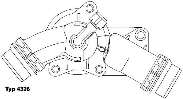 Termostats, Dzesēšanas šķidrums BorgWarner (Wahler) 4326.97D 1