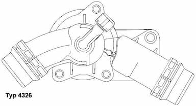 Termostats, Dzesēšanas šķidrums BorgWarner (Wahler) 4326.97D 1