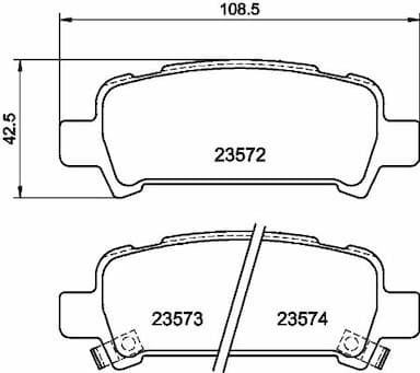 Bremžu uzliku kompl., Disku bremzes HELLA 8DB 355 009-401 1