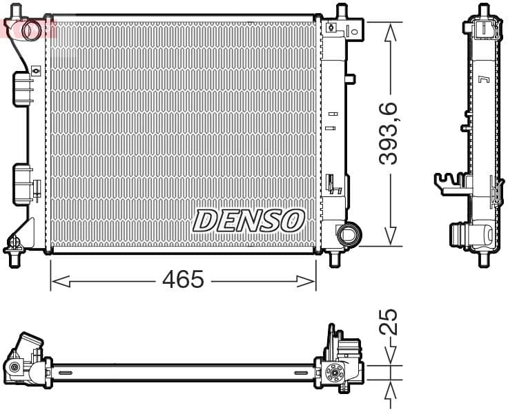 Radiators, Motora dzesēšanas sistēma DENSO DRM43016 1