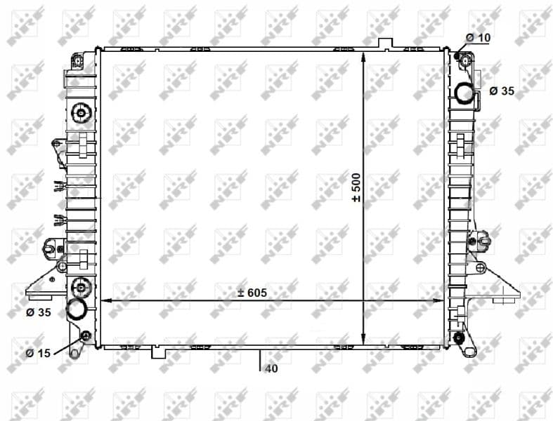 Radiators, Motora dzesēšanas sistēma NRF 58463 1