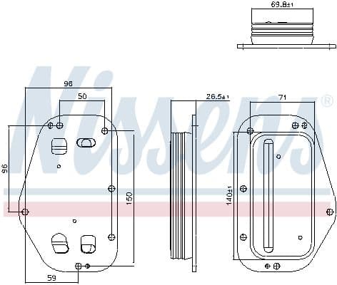 Eļļas radiators, Motoreļļa NISSENS 91360 1