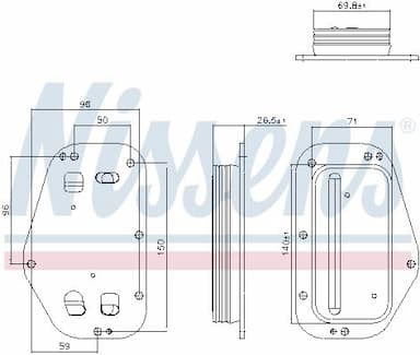 Eļļas radiators, Motoreļļa NISSENS 91360 1