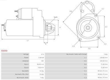 Starteris AS-PL S5050 5