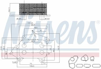 Eļļas radiators, Motoreļļa NISSENS 90670 7